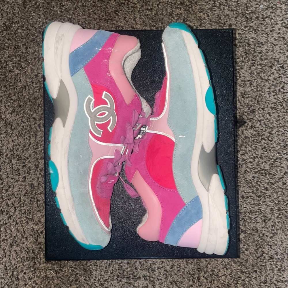Women’s multi color Chanel sneakers